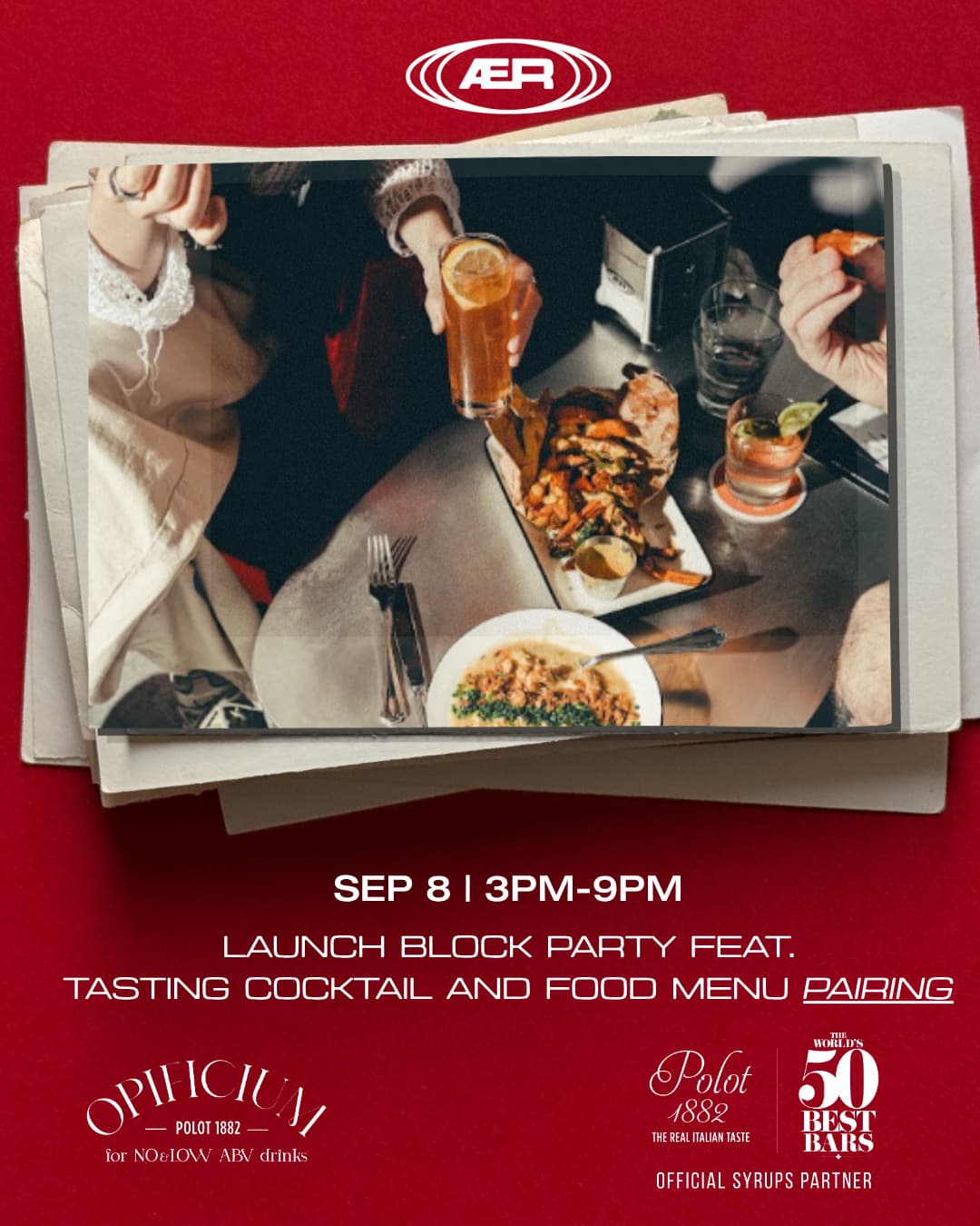Event poster for Polot 1882 Launch Block Party