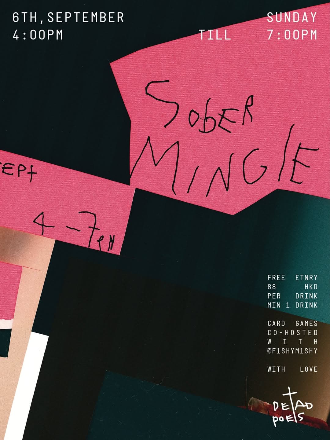 Event poster for Sober Mingle
